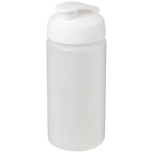 Gourde publicitaire de sport 500ml Baseline® Translucide et Blanc